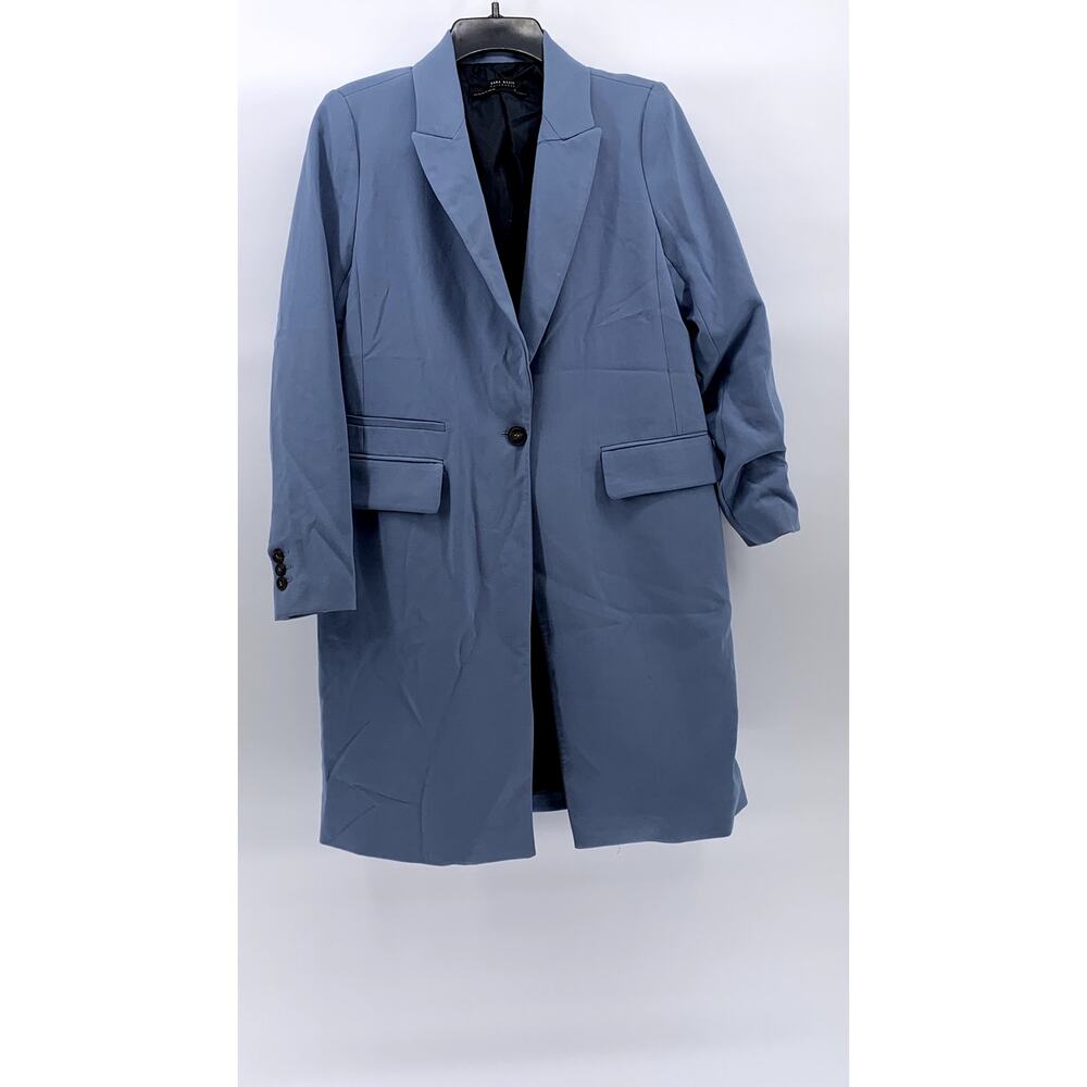 Zara Basic Women’s Blue Single-Button Long Sleeve… - image 1